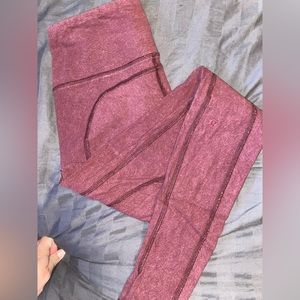 Burgandy lululemon leggings